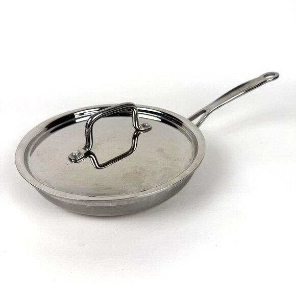 Cuisinart 8 Inch Stainless Steel Induction Ready Skillet With Lid Model MCP22-20 - Picture 1 of 7
